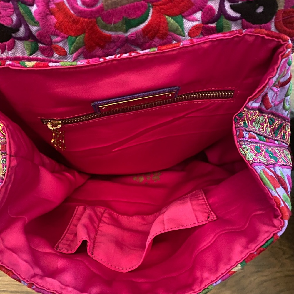 Blumera Nadine Purple Floral Embroidered Bohemian Backpack - Picture 8 of 8